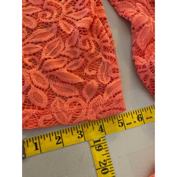 Studio One New York Orange Lace Dress Size 8 - Picture 11 of 11